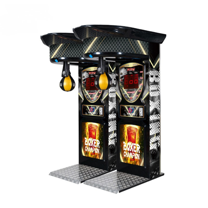 Black Gold Boxing Punch Machine Arcade Game