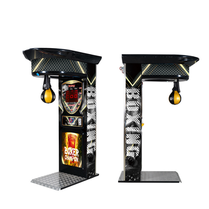 Black Gold Boxing Punch Machine Arcade Game